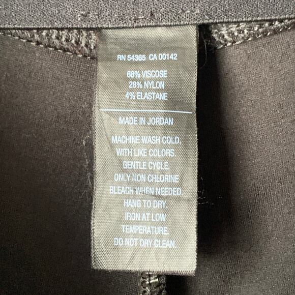 Luxe Slims Black Ankle Leggings Collant Sans Pieds Faux Pockets Size L (14-16) - Picture 10 of 14